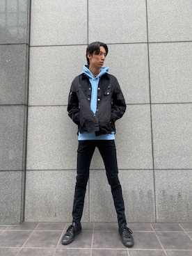 「DIESEL（ディーゼル）のアイテム（シャツ/ブラウス）」を使った、shinnosukeさん（メンズ・190cm）の夏コーディネート