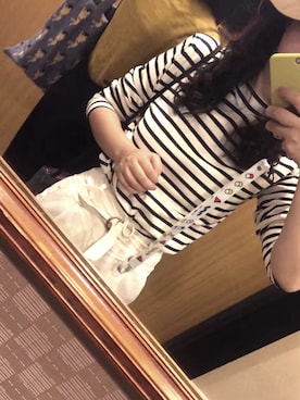 「SAINT JAMES（セントジェームス）のアイテム（T恤/上装、ブラック系）」を使った、soso_youngさん（レディース）の冬コーディネート