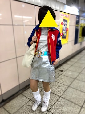 「ライブ」｜「アイテム（ブルゾン）」を使った、fujicoさん（レディース・155cm）の春コーディネート