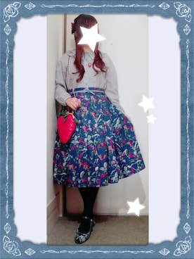 「アイテム（アクセサリー、レッド系）」を使った、ｙｋｔｓさん（レディース・152cm）の冬コーディネート