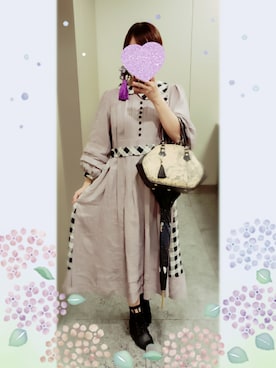「アイテム（イヤリング（片耳用）、パープル系）」を使った、ｙｋｔｓさん（レディース・152cm）の夏コーディネート