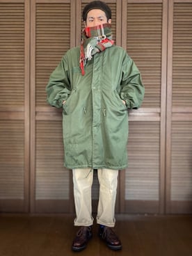 「アイテム（ハンチング/ベレー帽）」を使った、Takuro Masumoriさん（メンズ・164cm）の冬コーディネート