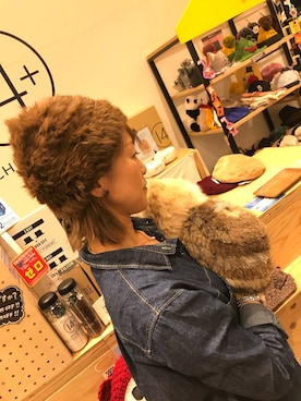 「アイテム（ニットキャップ/ビーニー）」を使った、14+ イオンモール浦和美園店 スタッフさん（レディース・141cm）の秋コーディネート