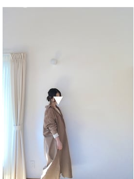 「レギンス」｜「アイテム（シャツワンピース、ベージュ系）」を使った、aya さん（レディース・149cm）の春コーディネート