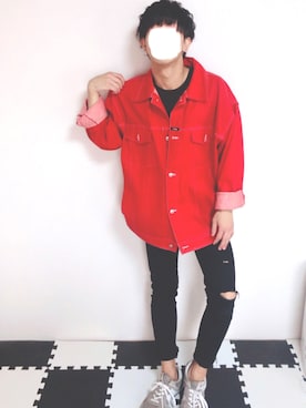 「コロナに負けない」｜「アイテム（デニムジャケット）」を使った、ro-hi-さん（メンズ・174cm）の春コーディネート