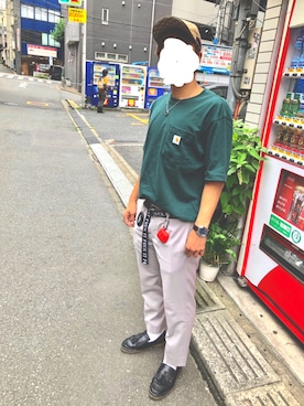 「HUF」｜「アイテム（財布/小物）」を使った、Nakashoさん（メンズ・172cm）の夏コーディネート