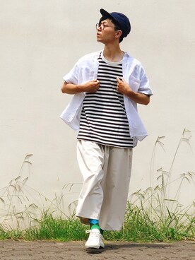 山田和俊さん（メンズ・167cm）の夏コーディネート
