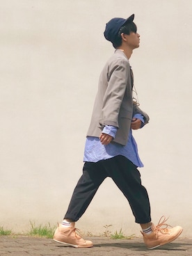 山田和俊さん（メンズ・167cm）の夏コーディネート