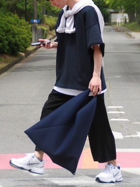 「JIL SANDER（ジルサンダー）のアイテム（スウェット）」を使った、山田和俊さん（メンズ・167cm）の夏コーディネート