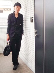 junhashimoto | 東レの ウインドストップのを貼り付けた暖かいカットソー生地、セットアップ(セットアップ)