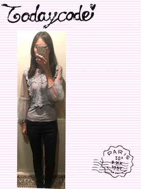 「袖ボリューム」｜「アイテム（腕時計）」を使った、りぃさん（レディース・167cm）の秋コーディネート