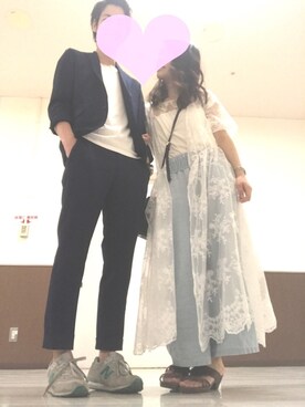 「JOURNAL STANDARD（ジャーナルスタンダード）のアイテム（テーラードジャケット、ブルー系）」を使った、sakiさん（レディース・158cm）の春コーディネート