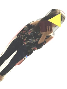 「Bershka（ベルシュカ）のアイテム（トップス、ブラック系）」を使った、sakiさん（レディース・158cm）の夏コーディネート