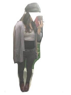 「UNIQLO（ユニクロ）のアイテム（キャミソール、ブラック系）」を使った、sakiさん（レディース・158cm）の秋コーディネート