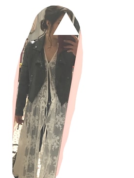 「Chico（チコ）のレース前開きマキシワンピース（ワンピース、ホワイト系）」を使った、sakiさん（レディース・158cm）の春コーディネート