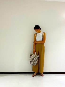 「アイテム（パンツ、イエロー系）」を使った、nano・universe ルミネ大宮 Womensさん（レディース・168cm）の夏コーディネート