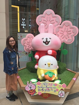 「ESTACOT（エスタコット）のアイテム」を使った、Kristy Ng さん（レディース・157cm）の冬コーディネート