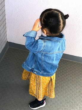 「2歳3ヶ月」｜「アイテム（ワンピース）」を使った、natsuさん（キッズ・90cm）の秋コーディネート