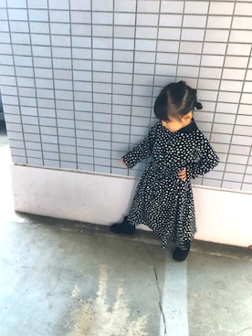「SEVENDAYS=SUNDAY（セブンデイズサンデイ）のアイテム（ワンピース/ドレス）」を使った、natsuさん（キッズ・90cm）の秋コーディネート