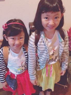 「PETIT BATEAU（プチバトー）のアイテム（スカート）」を使った、myongさん（レディース・154cm）の夏コーディネート
