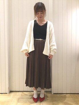 ローリーズファームならファミリー店さん（レディース・155cm）の秋コーディネート