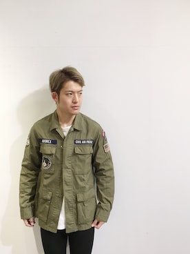 「春物」｜「アイテム（ジャケット/アウター）」を使った、SHOさん（メンズ・168cm）の冬コーディネート