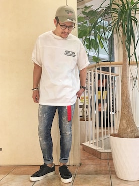 「AVIREX（アヴィレックス）のアイテム（キャップ）」を使った、SHOさん（メンズ・168cm）の春コーディネート