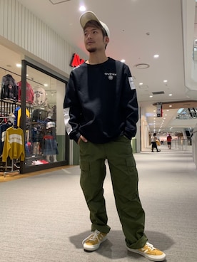 「AVIREX（アヴィレックス）のアイテム（スウェット）」を使った、SHOさん（メンズ・168cm）の秋コーディネート