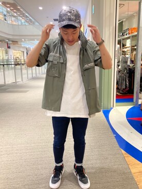 「AVIREX（アヴィレックス）のアイテム（キャップ）」を使った、SHOさん（メンズ・168cm）の春コーディネート