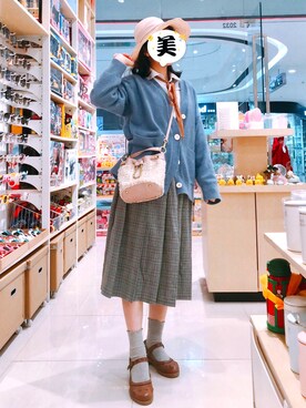 「GLOBAL WORK（グローバルワーク）のアイテム（スカート）」を使った、木子小姐さん（メンズ・160cm）の春コーディネート