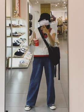 「以纯马甲のアイテム（ベスト、ホワイト系）」を使った、木子小姐さん（レディース）の秋コーディネート