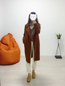 「BROWN」｜「アイテム（その他シューズ）」を使った、cap7ainさん（レディース・164cm）の春コーディネート