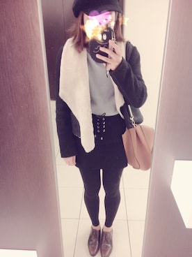 「PAOLA FERRI（パオラフェリー）のアイテム」を使った、ペコあいさん（レディース・163cm）の冬コーディネート