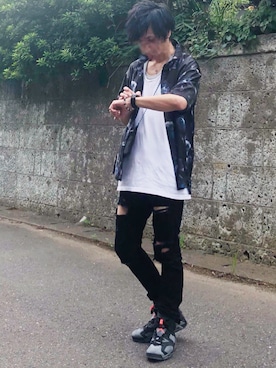 「CASPER JOHN AIVER（キャスパージョンアイバー）のアイテム（バッグ）」を使った、ContRaStさん（メンズ・173cm）の夏コーディネート