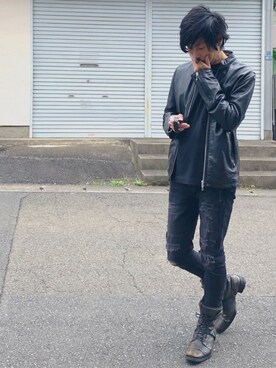 「L.H.P（エルエイチピー）のアイテム（ジャケット/アウター）」を使った、ContRaStさん（メンズ・173cm）の秋コーディネート