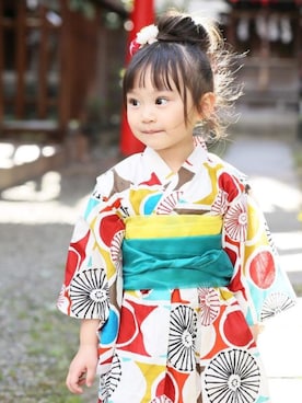 「アイテム（浴衣、オレンジ系）」を使った、utataneさん（レディース・160cm）の春コーディネート