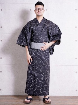 「アイテム（浴衣、その他）」を使った、utataneさん（メンズ・170cm）の夏コーディネート