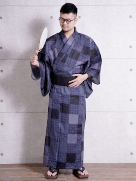 「アイテム（浴衣、その他）」を使った、utataneさん（メンズ・170cm）の夏コーディネート