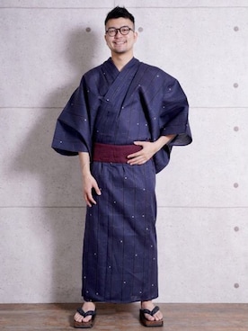 「アイテム（浴衣、その他）」を使った、utataneさん（メンズ・170cm）の夏コーディネート