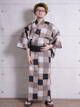 「アイテム（浴衣、その他）」を使った、utataneさん（メンズ・170cm）の夏コーディネート