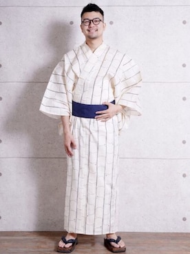 「アイテム（浴衣、その他）」を使った、utataneさん（メンズ・170cm）の夏コーディネート