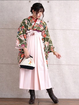 「卒業式コーデ」｜「アイテム（浴衣）」を使った、utataneさん（レディース・160cm）の秋コーディネート