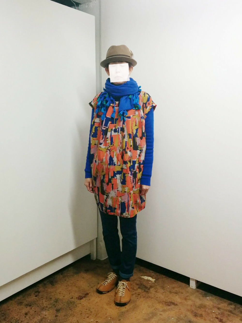 「ｂｕｌｌｅ　ｄｅ　ｓａｖｏｎ、ハット、ハットコーデ、ハンドメイド、ﾊﾝﾄﾞﾒｲﾄﾞｱｸｾｻﾘｰ」｜「CA4LAのka4laハット（ハット、ブラウン系）」を使った、aon9さん（レディース・166cm）の冬コーディネートの1枚目の写真