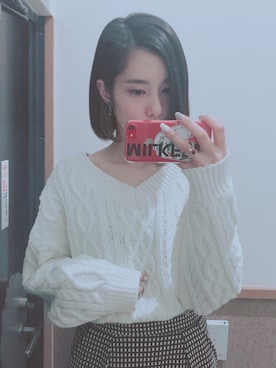 「アイテム（ピアス（両耳用））」を使った、natsuさん（レディース・170cm・20代）の冬コーディネート