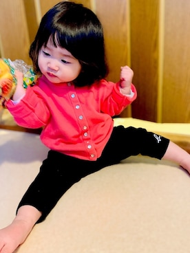 「agnes b.（アニエスベー）のアイテム（スウェット、ピンク系）」を使った、ablion73さん（レディース・70cm）の冬コーディネート