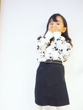 「アイテム（スカート）」を使った、kakaさん（キッズ・100cm）の秋コーディネート