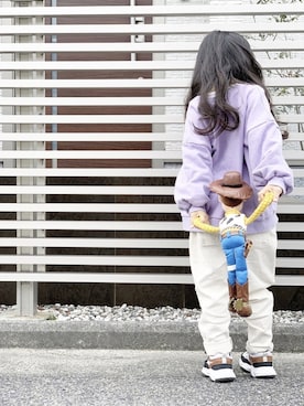 「アイテム（スウェット）」を使った、kakaさん（キッズ・100cm）の春コーディネート