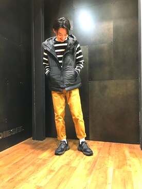 「新作」｜「アイテム（その他アウター）」を使った、haruさん（メンズ・180cm）の秋コーディネート