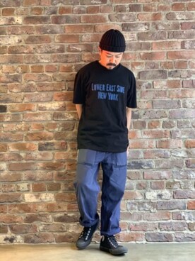 「schott（ショット）のSchott/ショット/ARMY FATIGUE PANTS/アーミー ファティーグ パンツ（その他パンツ）」を使った、katoさん（メンズ・165cm）の夏コーディネート