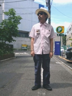 「schott（ショット）のSchott/ショット/ARMY FATIGUE PANTS/アーミー ファティーグ パンツ（その他パンツ）」を使った、katoさん（メンズ・165cm）の夏コーディネート